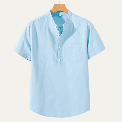 Men's Soft Summer Shirt Cotton Chest Pocket