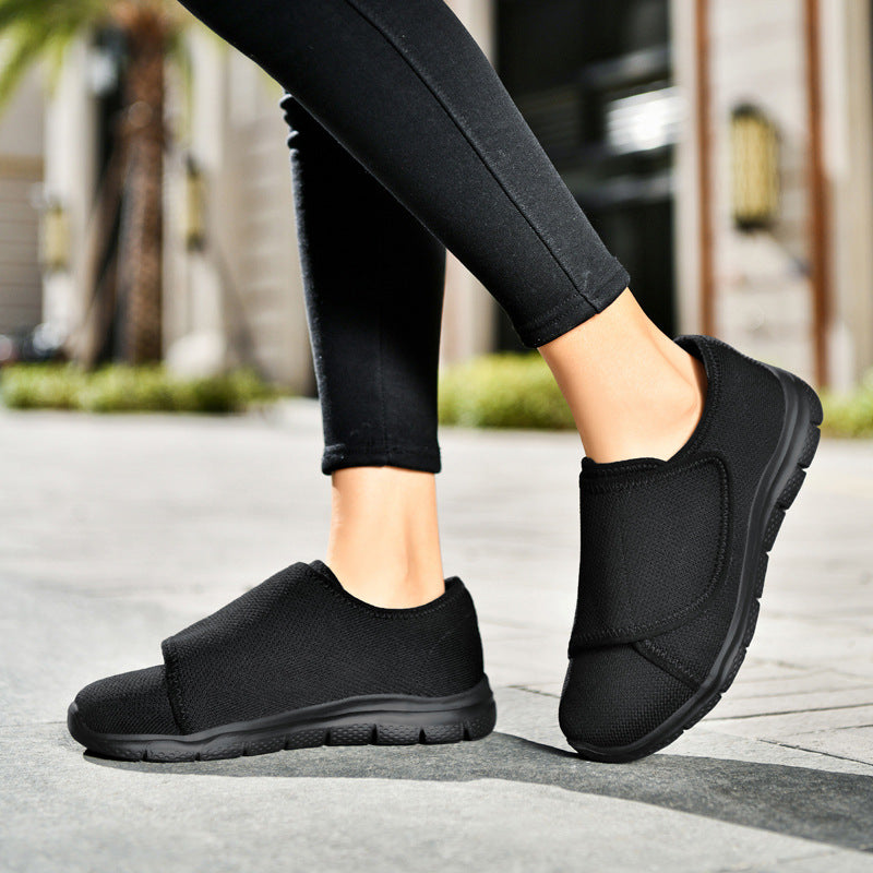 Comfortable Wide Fit Walking Shoes for Women with Adjustable Strap
