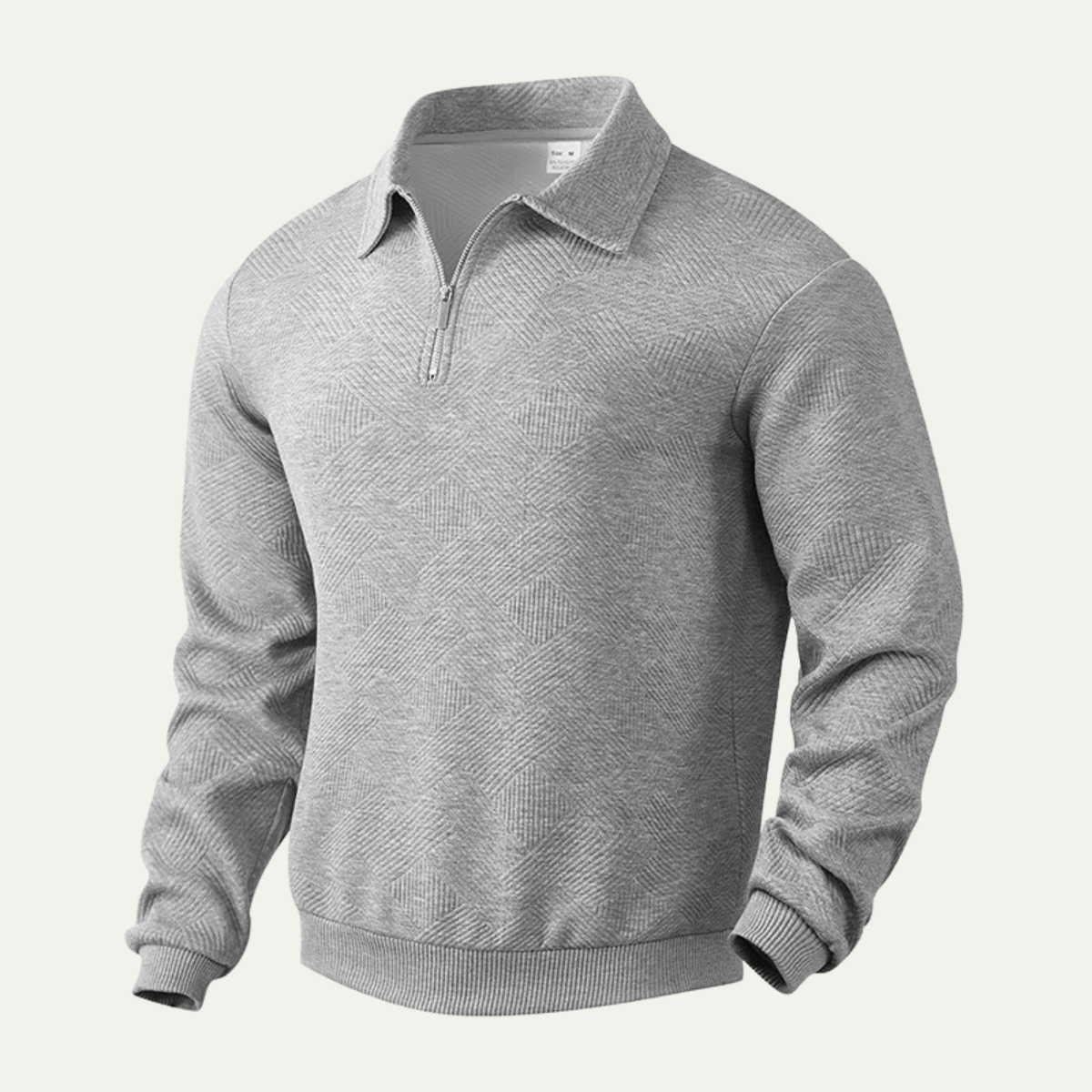 Men's Quarter Zip Polo Sweater Casual Elgin