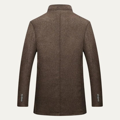 Men's Wool Blend Classic Trench Coat