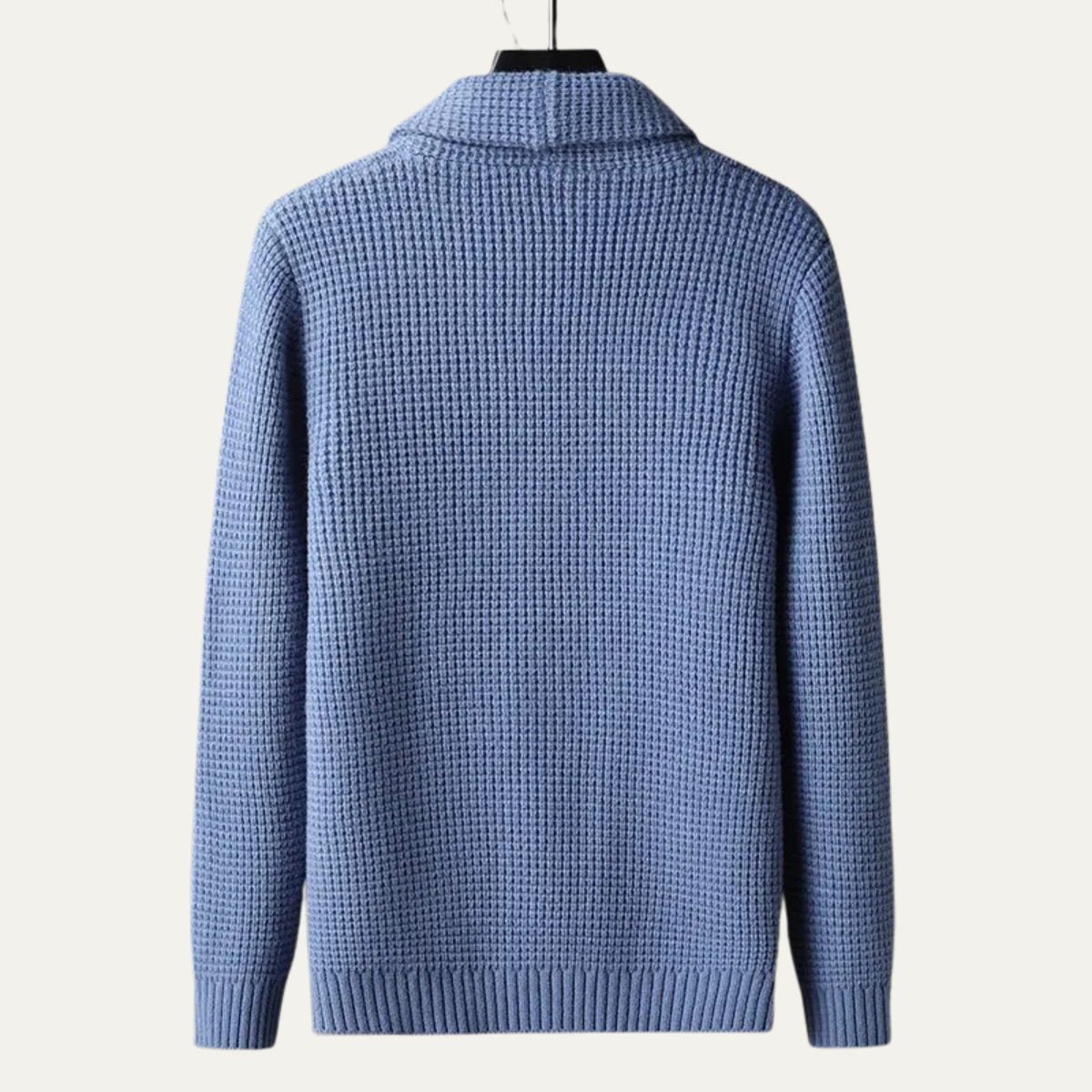 Men's Thick Knit Cardigan Shawl Collar Button Up