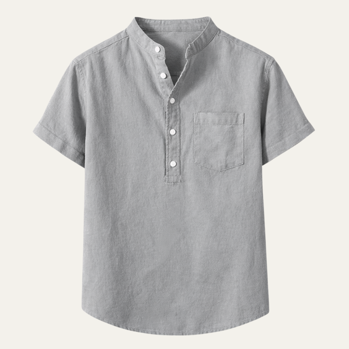 Men's Soft Summer Shirt Cotton Chest Pocket - VibreMode