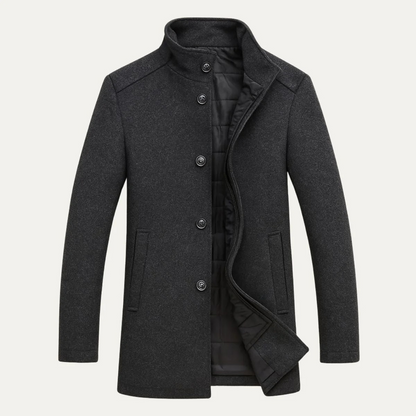 Men's Wool Blend Classic Trench Coat