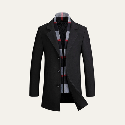 Men's Wool Blend Overcoat - VibreMode