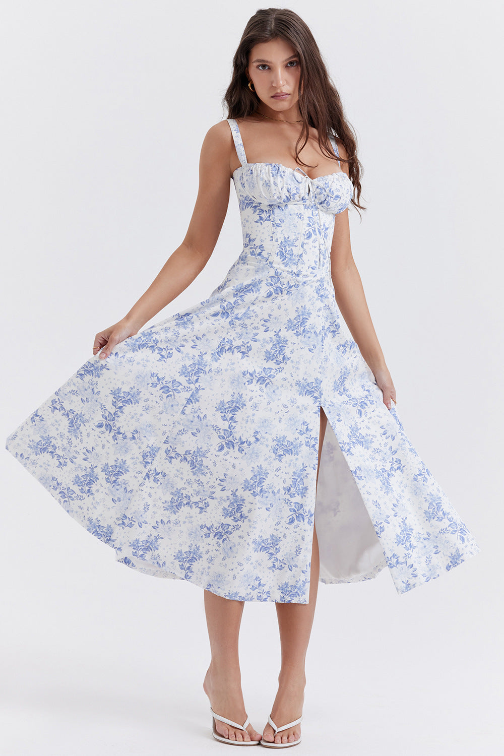 Women's Floral Print Spring Party Dress - VibreMode