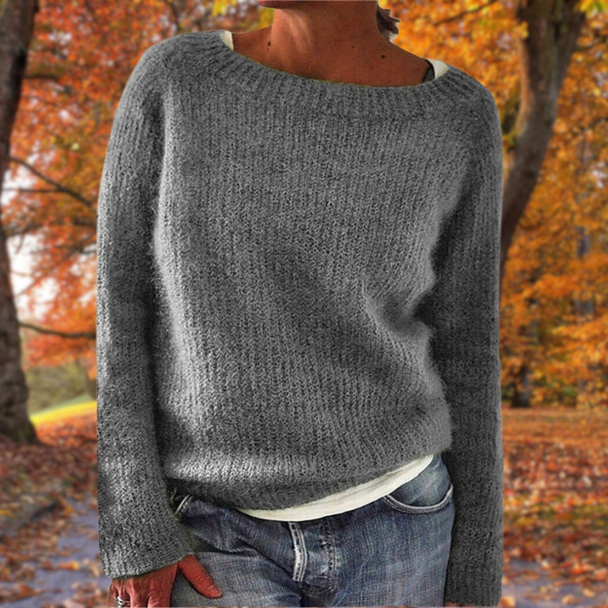 Women's Drop Shoulder Textured Knit Sweater