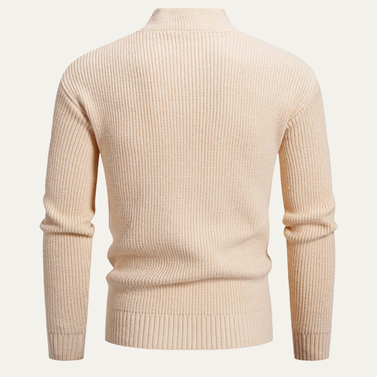Men's Cable Knit High Neck Sweater