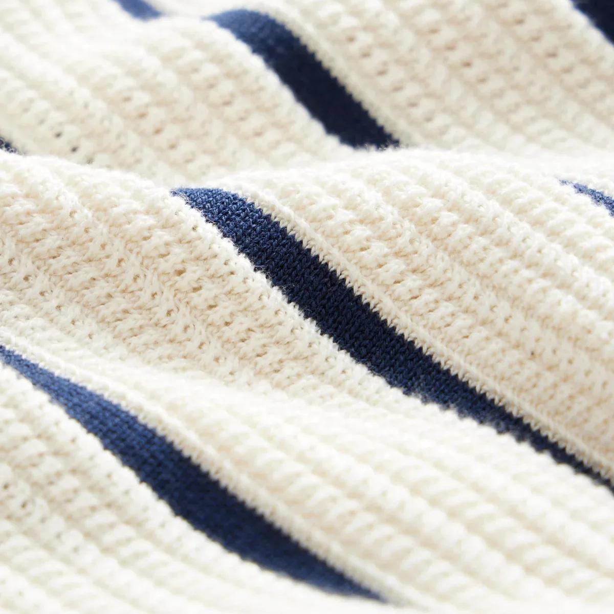 Men's Striped Polo Shirt Knit Cotton