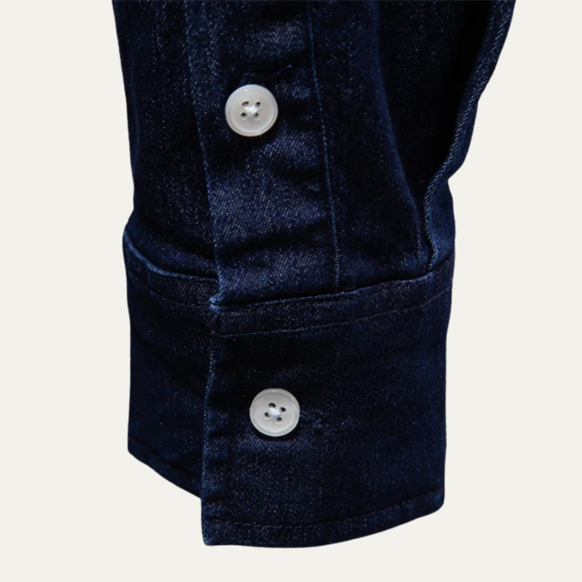 Men's Slim Fit Denim Shirt Double Pockets