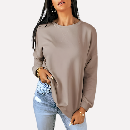 Women's Crew Neck Sweatshirt Cotton