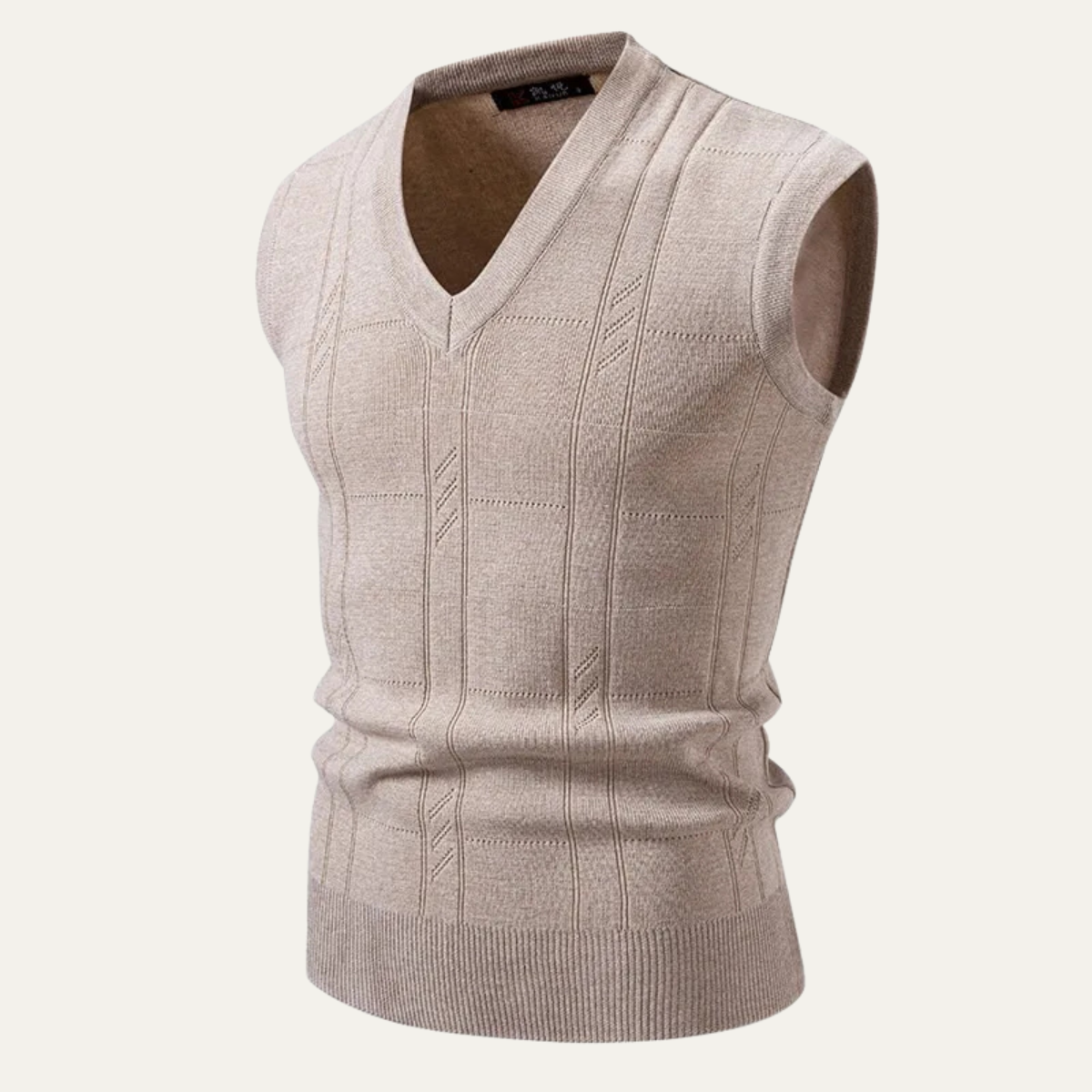 Men's Knitted V Neck Tank