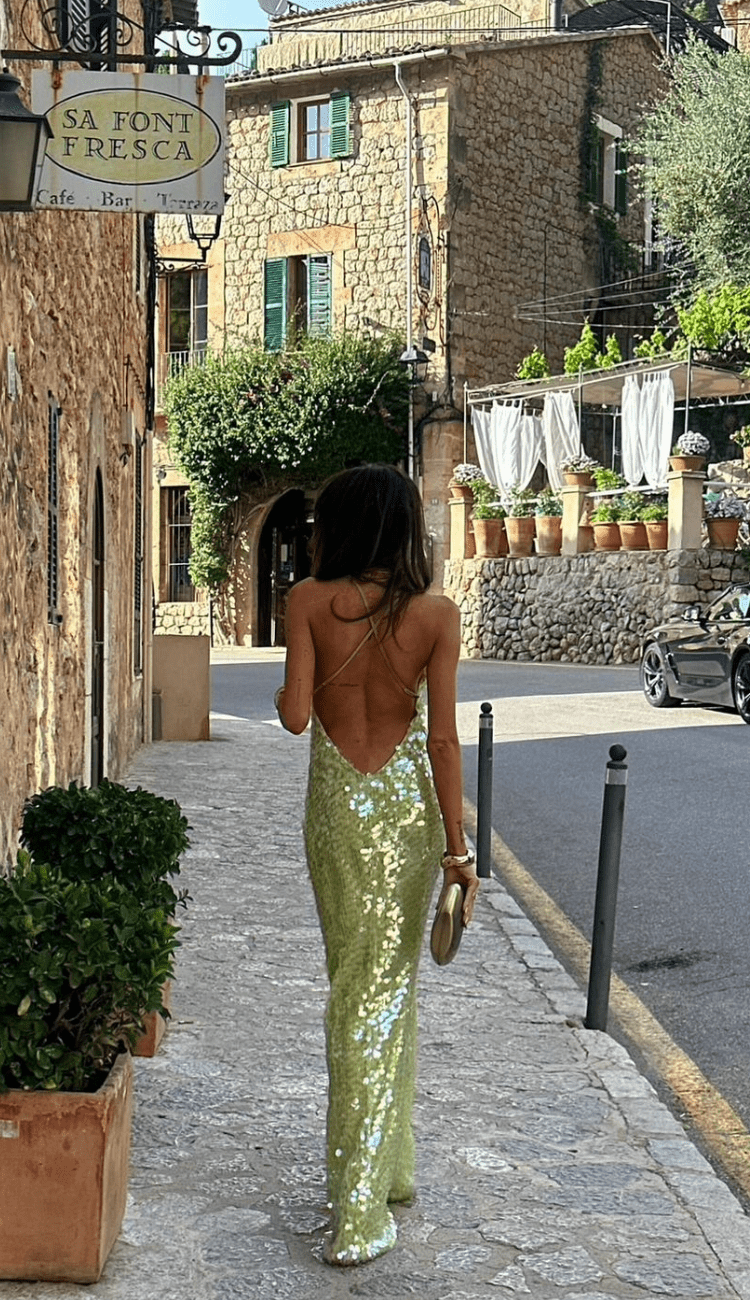 Women's Sequin Maxi Dress Elegant - VibreMode