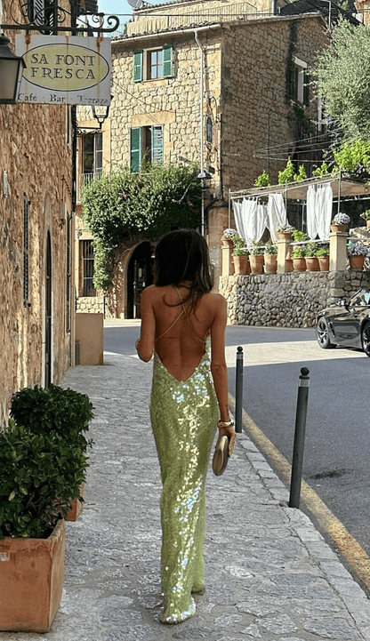 Women's Sequin Maxi Dress Elegant - VibreMode