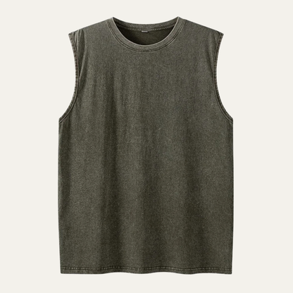Men's Sleeveless Tank Vintage Washed