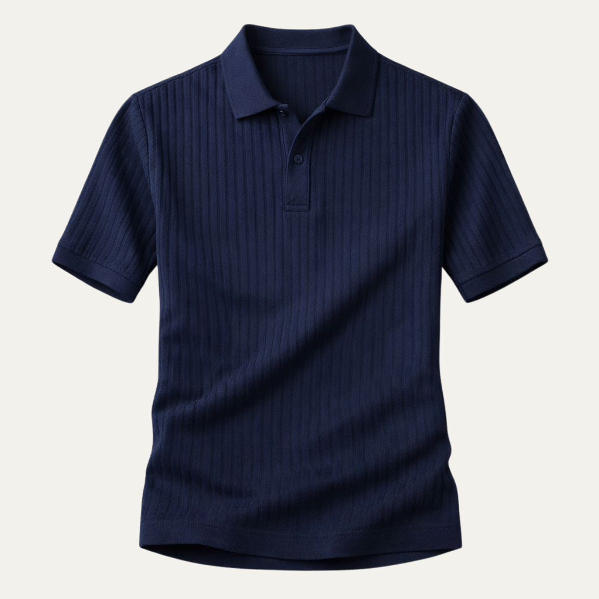 Men's Stretch Polo Shirt Ribbed Casual - VibreMode