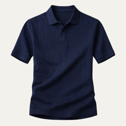 Men's Stretch Polo Shirt Ribbed Casual - VibreMode