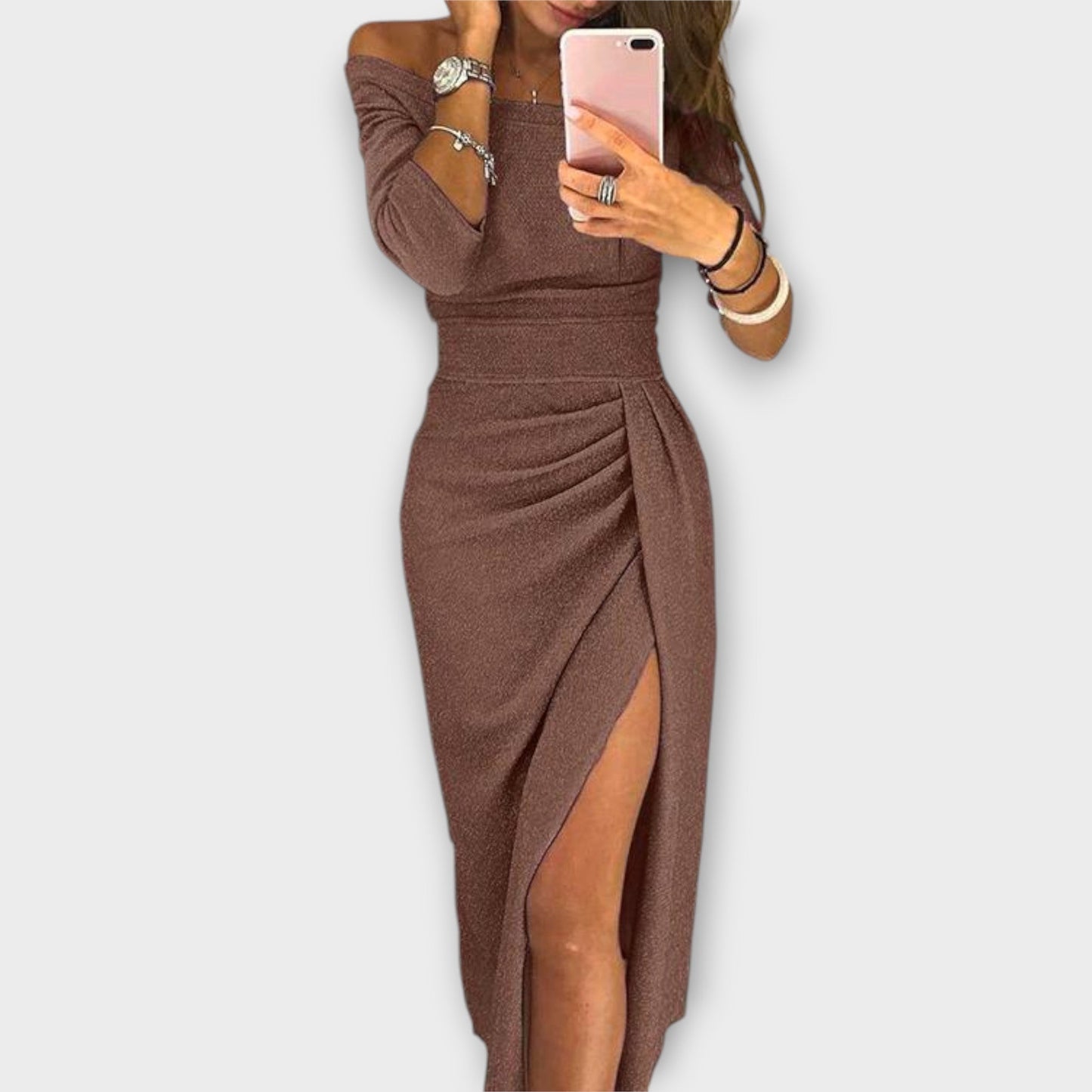 Beautiful Cold Shoulder Evening Dress