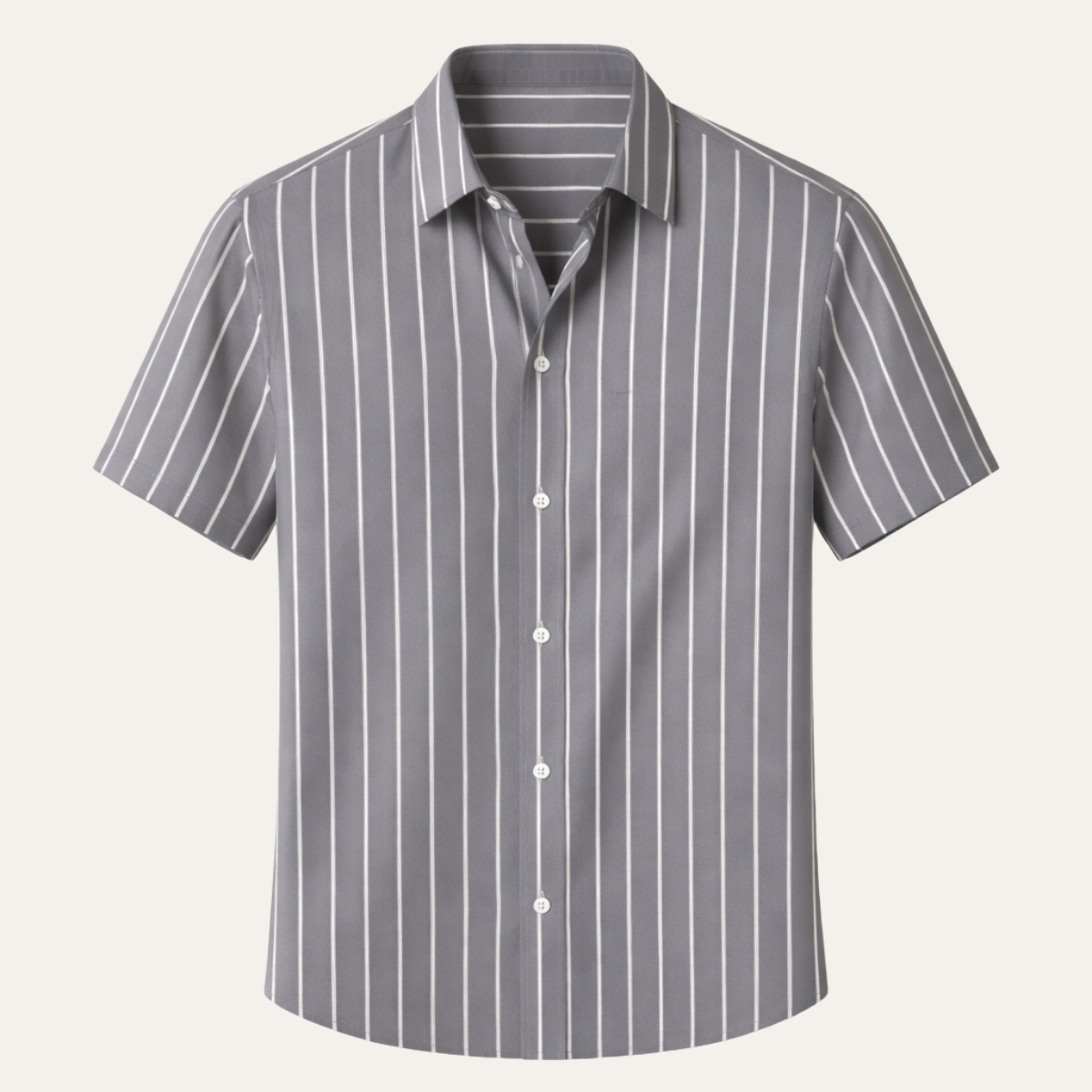 Men's Striped Casual Shirt Breathable Cotton - VibreMode
