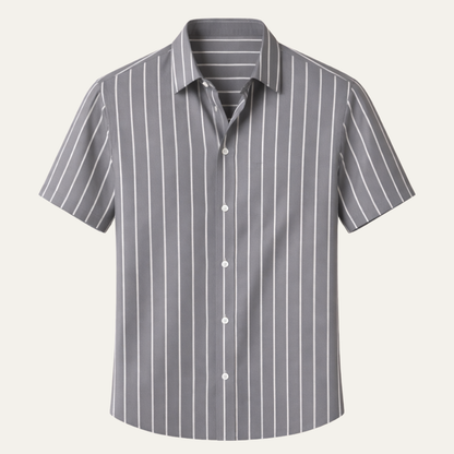 Men's Striped Casual Shirt Breathable Cotton - VibreMode