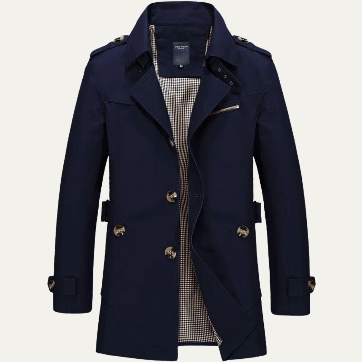 Mauro Icardi Men's Trench Coat Elegant Waterproof