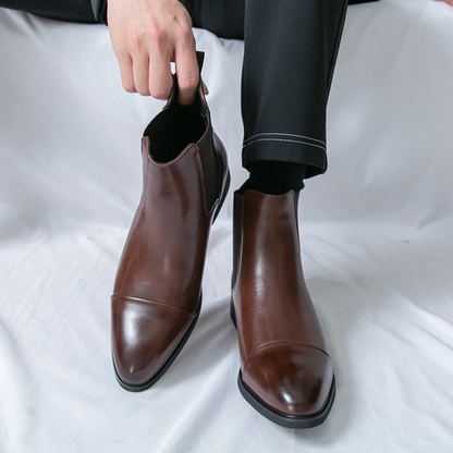 Men's Leather Chelsea Boots Formal Black
