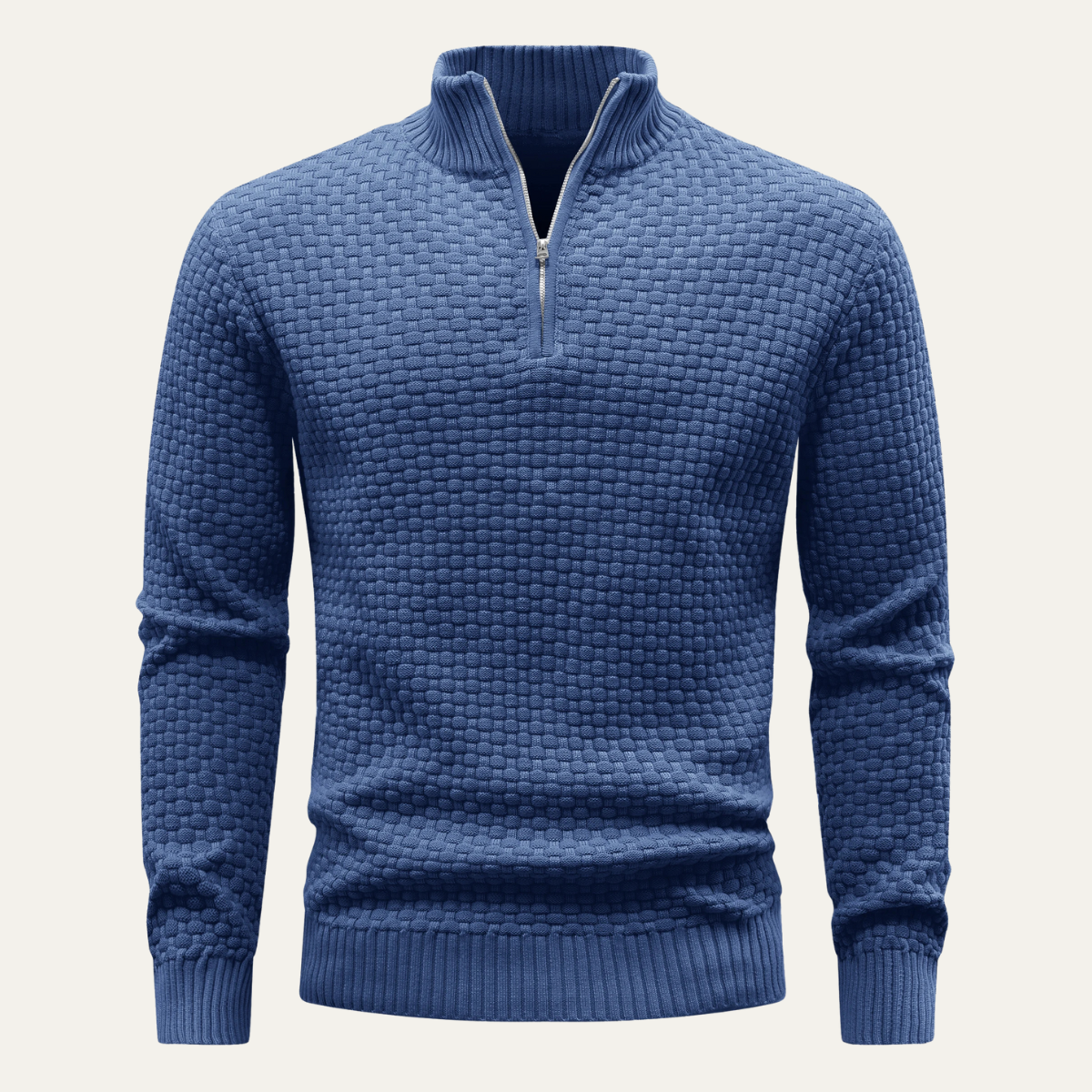 Men's Warm Half Zip Knitted Sweater