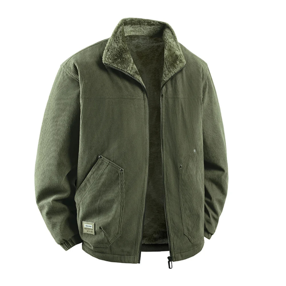 Men's Corduroy Fleece Zip Jacket