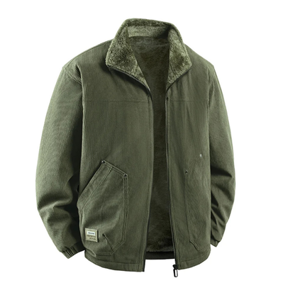Men's Corduroy Fleece Zip Jacket