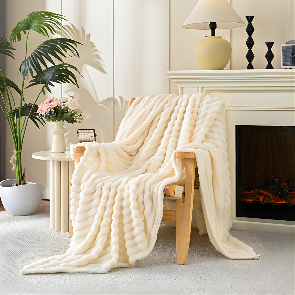 Faux Fur Throw Blanket Soft Plush - VibreMode