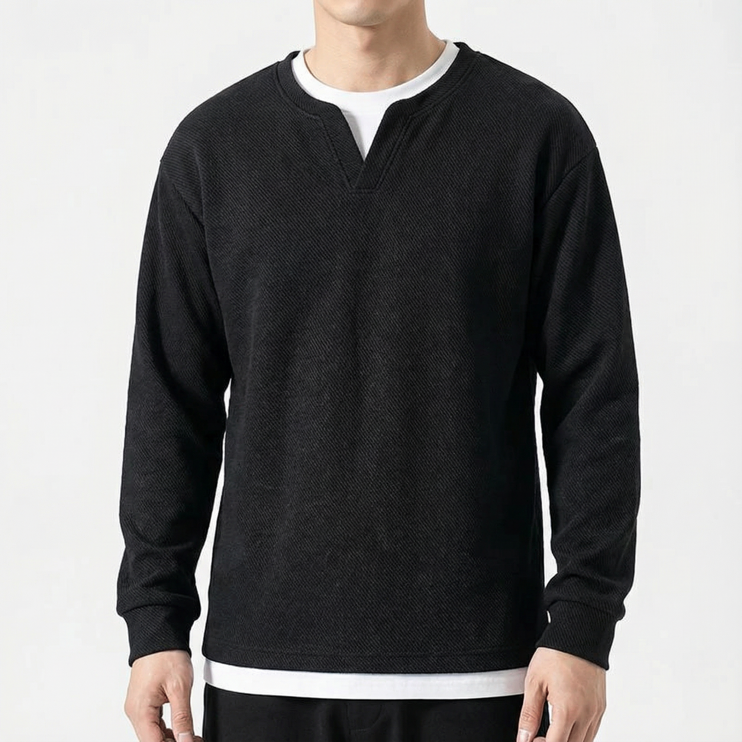 Women's Cotton Split Neck Sweater
