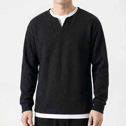 Women's Cotton Split Neck Sweater