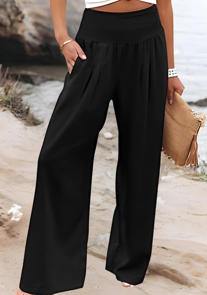 Relaxed Fit Wide Leg Beach Pants