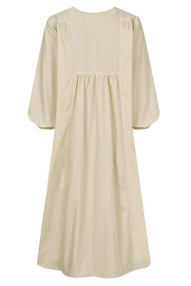 Fall Women's V-Neck Flared Sleeve Midi Dress