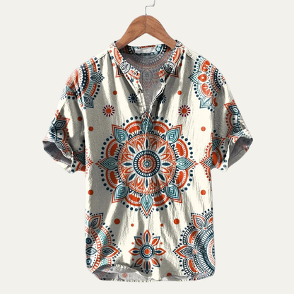 Men's Hawaiian Button Up Shirt Tropical Print