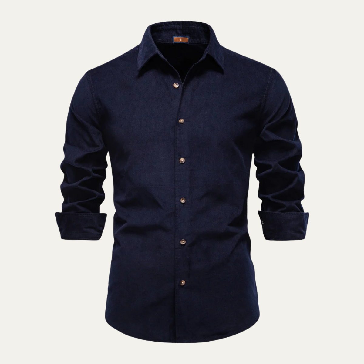 Men's Corduroy Shirt Cotton Business Casual Tan