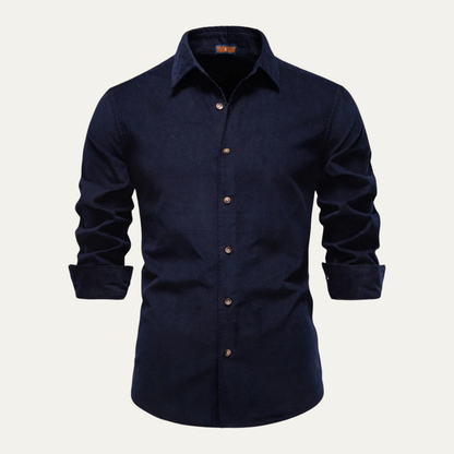 Men's Corduroy Shirt Cotton Business Casual Tan