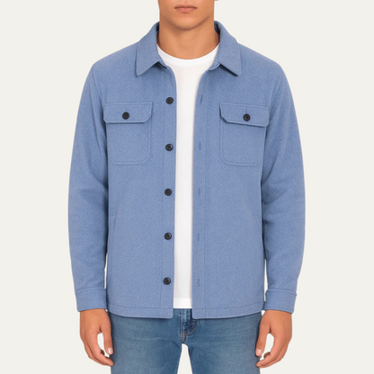 Men's Wool Casual Jacket With Pockets