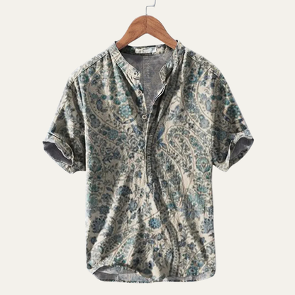 Men's Hawaiian Button Up Shirt Tropical Print