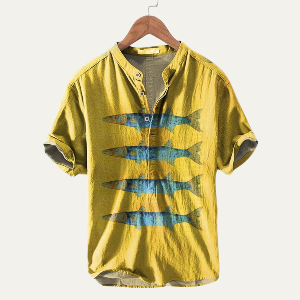 Men's Hawaiian Shirt Tropical Button Up Cotton