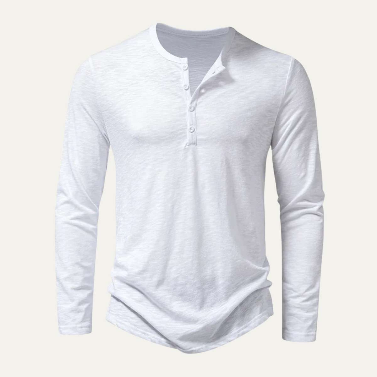Men's Cotton Henley T Shirt Casual Button Neck