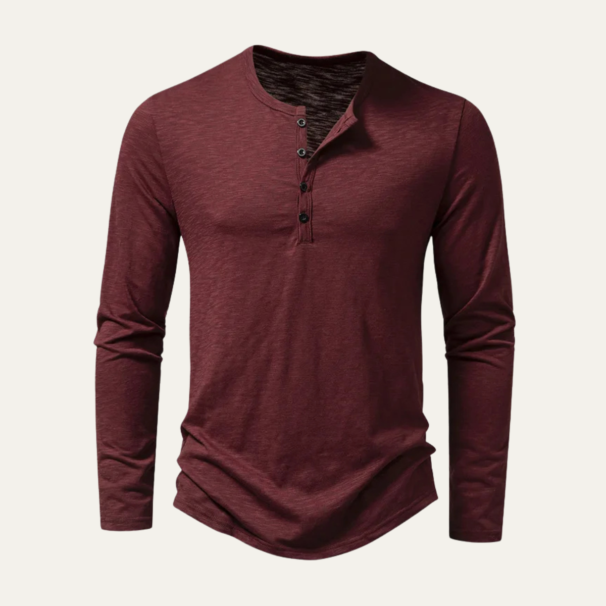 Men's Cotton Henley T Shirt Casual Button Neck
