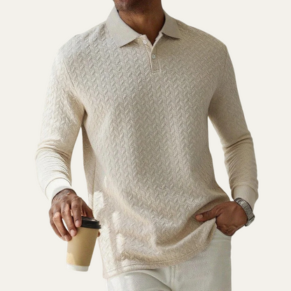 Men's Knit Polo Sweater Casual Business