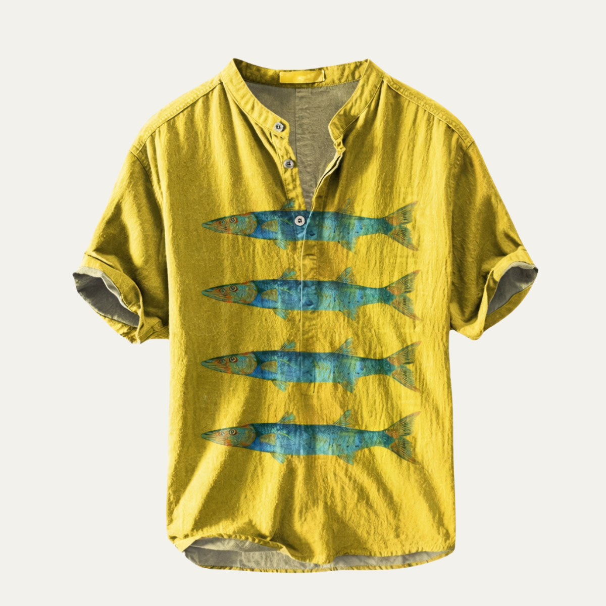 Men's Hawaiian Shirt Tropical Button Up Cotton - VibreMode