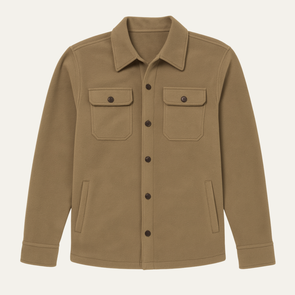 Men's Wool Casual Jacket With Pockets - VibreMode