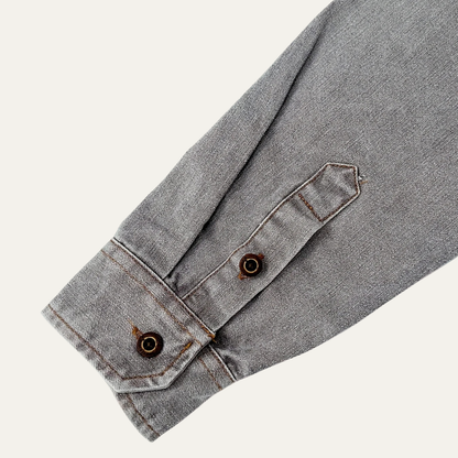 Men's Casual Denim Shirt Double Pockets