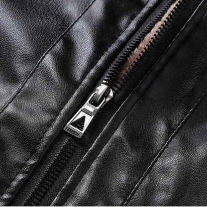 Bologna Men's Leather Biker Jacket Fleece Lined