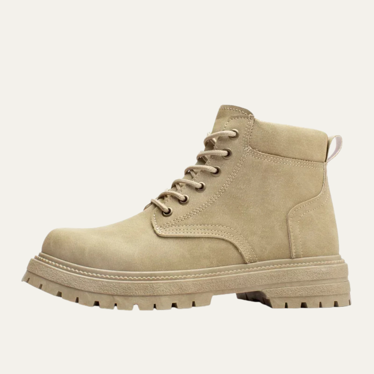 Men's Suede Ankle Boots Lace Up Brown - VibreMode