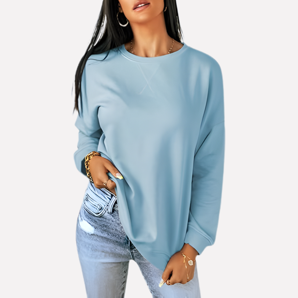 Women's Crew Neck Sweatshirt Cotton