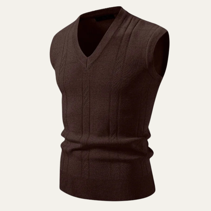 Men's Knitted V Neck Tank