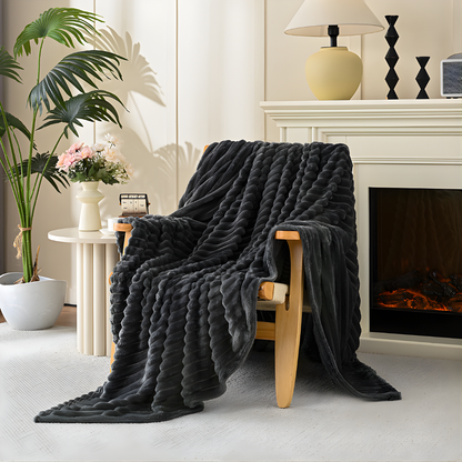 Faux Fur Throw Blanket Soft Plush